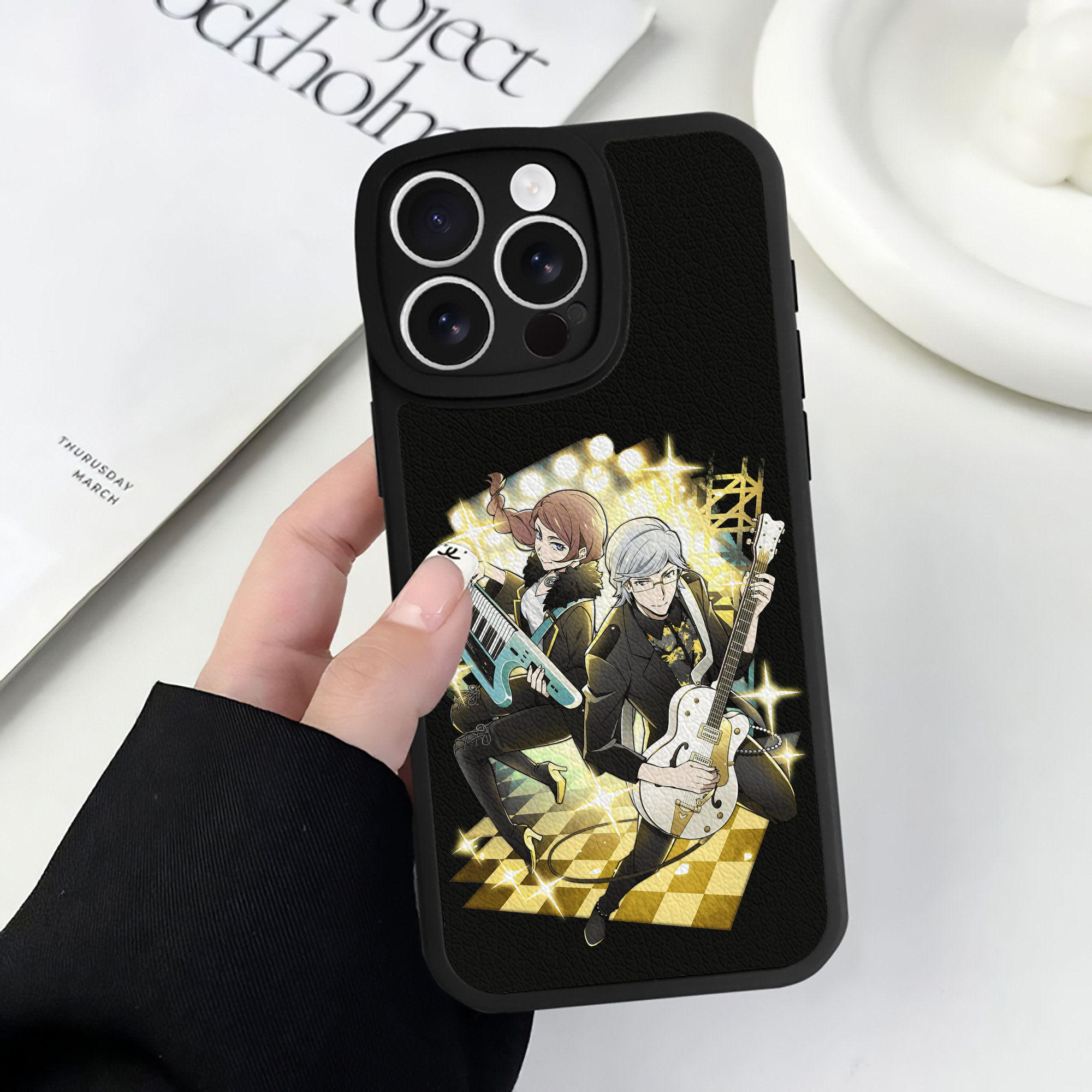 （画像用） 文豪ストレイドッグス Bungo Stray Dogs 【iPhone 16シリーズ対応】シリコンスマホケース（レザー調） 材質：シリコン